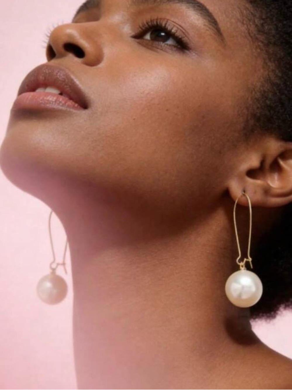 New Threader Style Pearl Drop Dangle Earrings - Kidney Wire Dangle - Picture 5 of 16